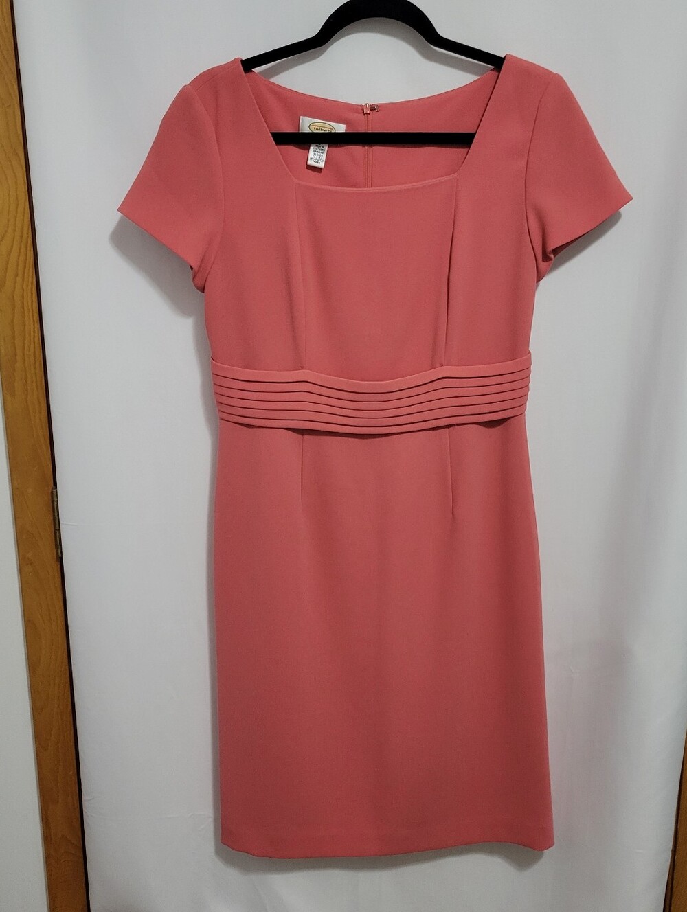 Talbots Petites Coral Short-Sleeve Sheath Dress, Size 6